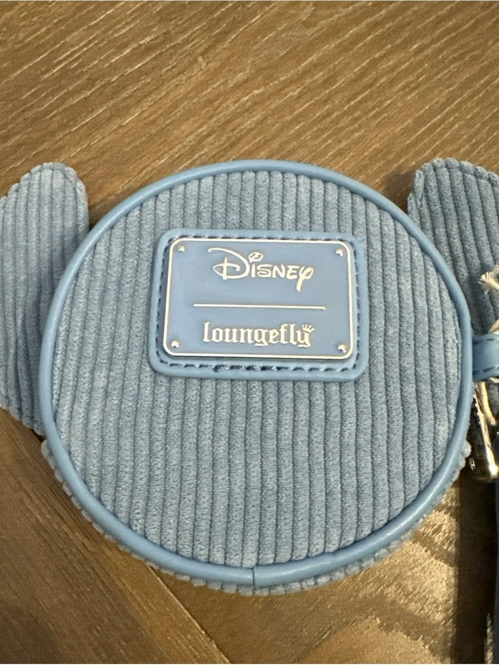 NWT Disney Loungefly Lilo‎ Stitch Figural Stitch Corduroy Coin Purse Wristlet